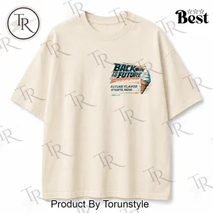 Back to the Future Ice Cream Day Retro DeLorean Graphic T-Shirt