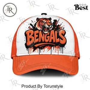 Cincinnati Bengals Personalized Name Graffiti Drip Tiger Mascot Baseball Cap