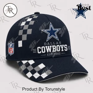 Dallas Cowboys NFL Est 1960 Premium Checkered Sideline Baseball Cap
