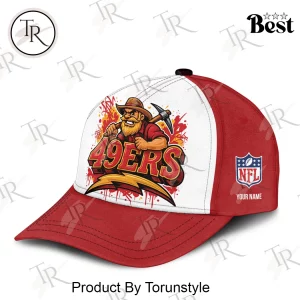 San Francisco 49ers Personalized Name Graffiti Mascot Premium Baseball Cap
