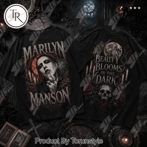 Marilyn Manson Beauty Blooms in the Dark Gothic Vintage Graphic T-Shirt