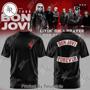 Bon Jovi Forever Tour 2026 Rock Band Concert Black Pullover Hoodie