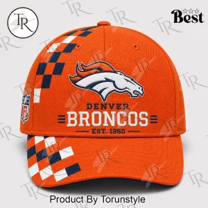 Denver Broncos NFL Est 1960 Orange Checkered Sideline Baseball Cap