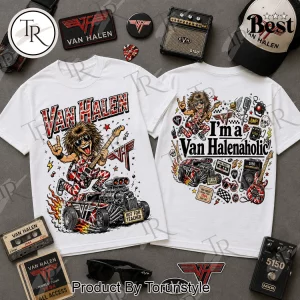 Van Halen I’m a Van Halenaholic Retro Rock Band Double Sided Graphic T-Shirt