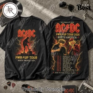 ACDC PWR UP Tour 2026 North America Vintage Rock Band Double Sided Graphic T-Shirt ACDC PWR UP Tour 2026 North America Vintage Rock Band Double Sided Graphic T-Shirt