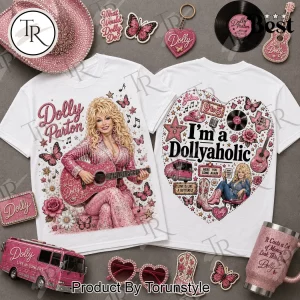 Dolly Parton Dollyaholic Vintage Country Music Two-Sided Graphic T-Shirt