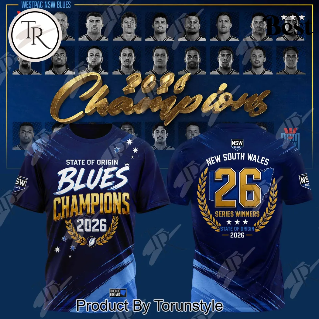 New South Wales Blues State of Origin 2026 Champions Commemorative Pullover Hoodie New South Wales Blues State of Origin 2026 Champions Commemorative Pullover Hoodie