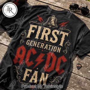 AC/DC Angus Young Rock Band Vintage Hells Bells Double Sided T-Shirt