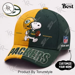 Green Bay Packers Snoopy Personalized Custom Name Game Day Baseball Cap