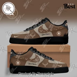 Houston Astros Deer Hunter Theme Custom Name Air Force 1 Sneakers