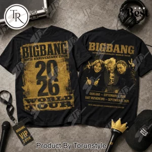 BigBang 20th Anniversary World Tour 2026 Vintage Commemorative Concert Graphic T-Shirt