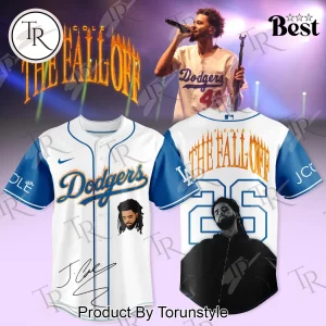J Cole The Fall Off Tour Dodgers Premium 3D Graphic Baseball Jersey