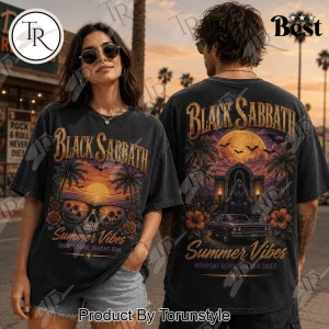 Black Sabbath Summer Vibes Vintage Wash Retro Rock Band T-Shirt Black Sabbath Summer Vibes Vintage Wash Retro Rock Band T-Shirt