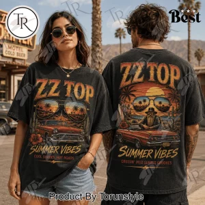ZZ Top Vintage Rock Band Summer Vibes Retro Graphic Washed Black T-Shirt ZZ Top Vintage Rock Band Summer Vibes Retro Graphic Washed Black T-Shirt