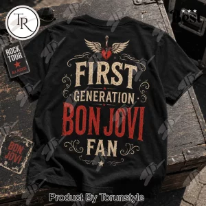 Bon Jovi First Generation Fan Vintage Rock Band Graphic T-Shirt