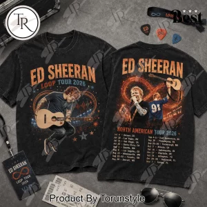 Ed Sheeran Loop Tour 2026 Vintage Washed Concert Graphic T-Shirt Ed Sheeran Loop Tour 2026 Vintage Washed Concert Graphic T-Shirt