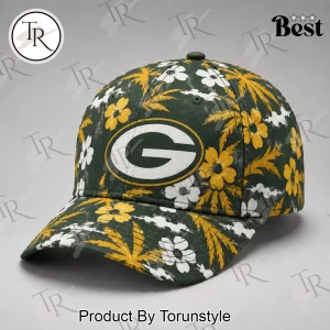 Green Bay Packers NFL Premium Tropical Floral Baseball Cap