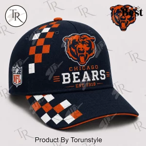 Chicago Bears NFL Est 1919 Premium Checkered Sideline Baseball Cap Chicago Bears NFL Est 1919 Premium Checkered Sideline Baseball Cap