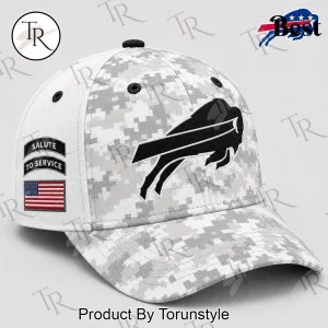 Buffalo Bills NFL Salute to Service White Digital Camo Baseball Cap