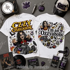 Ozzy Osbourne Ozzyaholic Crazy Train Vintage Heavy Metal Graphic T-Shirt