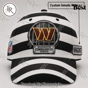 Washington Commanders NFL Inmate Style Custom Number Baseball Cap