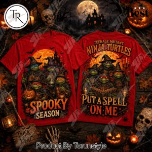 Teenage Mutant Ninja Turtles Spooky Season Halloween Witch Red T-Shirt