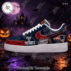 New England Patriots Personalized Fear The Patriots Halloween Custom Air Force 1 Sneakers New England Patriots Personalized Fear The Patriots Halloween Custom Air Force 1 Sneakers