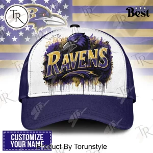 Baltimore Ravens Personalized Graffiti Paint Drip NFL Football Baseball Cap Baltimore Ravens Personalized Graffiti Paint Drip NFL Football Baseball Cap