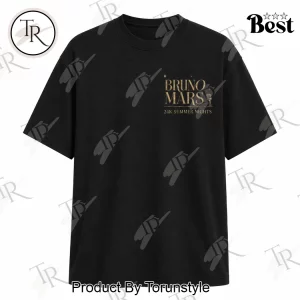 Bruno Mars 24K Summer Nights Tour Vintage Double Sided Concert T-Shirt
