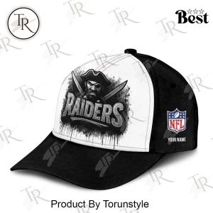 Las Vegas Raiders Custom Name Graffiti Grunge Style Baseball Cap