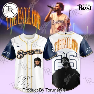 J. Cole The Fall Off Tour Brewers Edition Premium Graphic Baseball Jersey