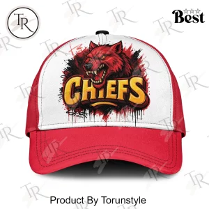 Kansas City Chiefs KC Wolf Mascot Personalized Name Custom Graffiti Baseball Cap