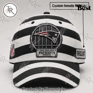 New England Patriots NFL Inmate Custom Number Striped Baseball Cap