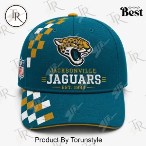 Jacksonville Jaguars NFL Est 1993 Teal Checkerboard Premium Sideline Baseball Cap