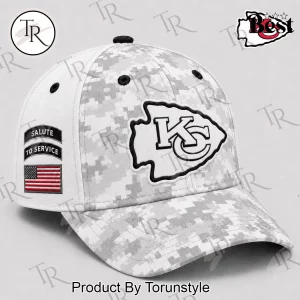 Kansas City Chiefs Salute to Service White Digital Camo Military Appreciation Baseball Cap