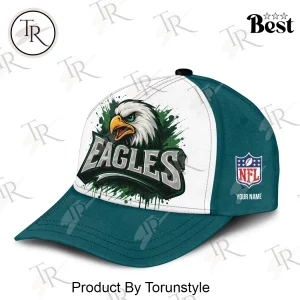 Philadelphia Eagles Personalized Graffiti Splatter Art Custom Name Baseball Cap