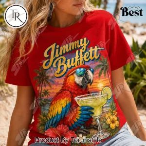 Jimmy Buffett The Beach Is My Happy Place Graphic T-Shirt