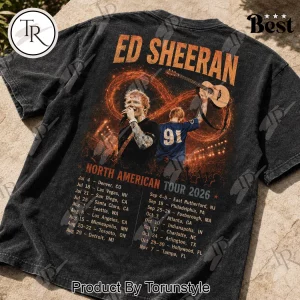 Ed Sheeran Loop Tour 2026 Vintage Washed Concert Graphic T-Shirt