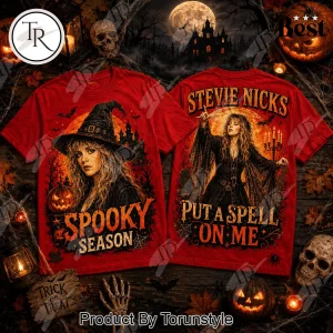 Stevie Nicks Spooky Season Witch Hat Halloween Gothic Rock Fan Graphic T-Shirt