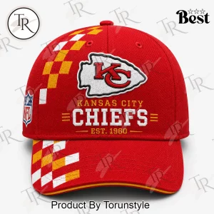 Kansas City Chiefs NFL Est 1960 Red Checkered Sideline Baseball Cap