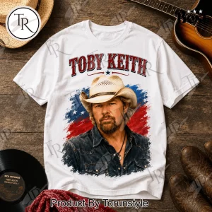 Toby Keith Tribute Country Music Legend Vintage American Flag Graphic T-Shirt