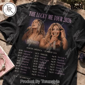Hilary Duff The Lucky Me Tour 2026 Vintage Double Sided Concert T-Shirt