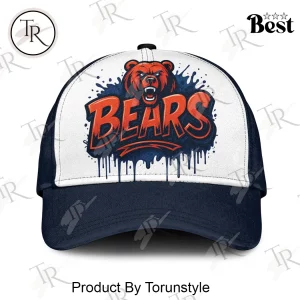 Chicago Bears Custom Name Football Fan Graffiti Paint Drip Baseball Cap