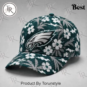 Philadelphia Eagles Premium Tropical Floral Baseball Cap