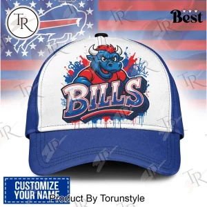 Buffalo Bills Graffiti Mascot Personalized Name Baseball Cap Buffalo Bills Graffiti Mascot Personalized Name Baseball Cap