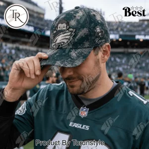 Philadelphia Eagles Curious George Personalized Green Camouflage Baseball Cap Philadelphia Eagles Curious George Personalized Green Camouflage Baseball Cap