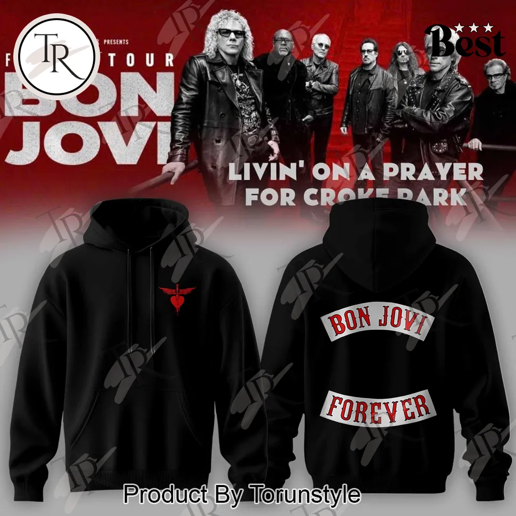 Bon Jovi Forever Tour 2026 Rock Band Concert Black Pullover Hoodie Bon Jovi Forever Tour 2026 Rock Band Concert Black Pullover Hoodie