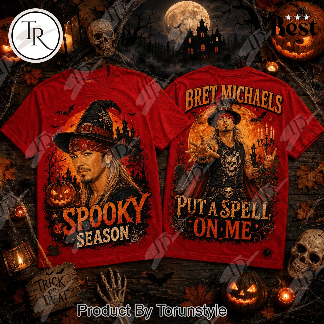 Bret Michaels Halloween Spooky Season Put A Spell On Me Graphic T-Shirt Bret Michaels Halloween Spooky Season Put A Spell On Me Graphic T-Shirt