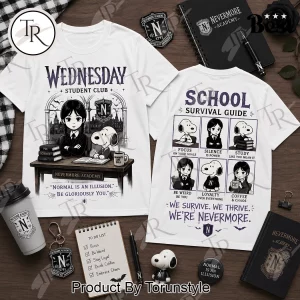 Wednesday Addams x Snoopy Nevermore Academy Student Club Graphic T-Shirt
