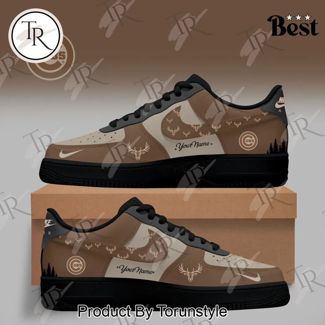 Chicago Cubs Hunting Season Edition Personalized Name Brown Custom Air Force 1 Sneakers Chicago Cubs Hunting Season Edition Personalized Name Brown Custom Air Force 1 Sneakers